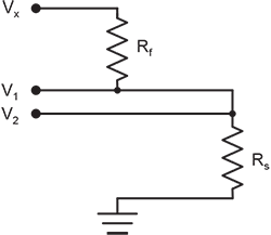 Resistance measurements with voltage excitation